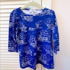Nantucket Kids Tall Ships Tunic Dress 2T EUC